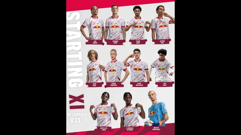Cầu thủ RB Leipzig tấn công quyết liệt trước hàng phòng ngự của Heidenheim